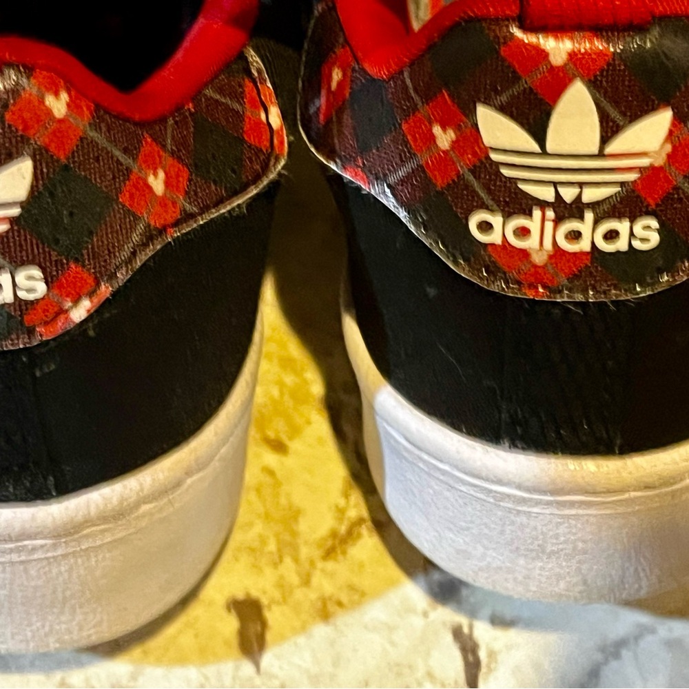 adidas Kids' Sneakers in Red and Black Plaid - Picture 2 of 9